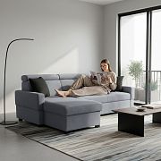 GAPPA NEW rohová sedací souprava, UNI, šedá Aragon 93