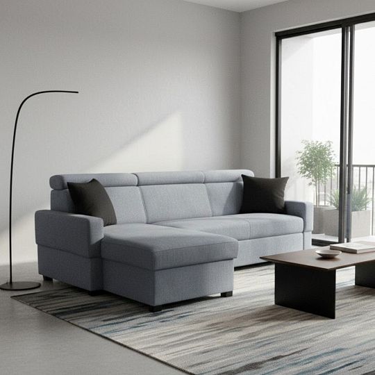 GAPPA NEW rohová sedací souprava, UNI, šedá Aragon 93
