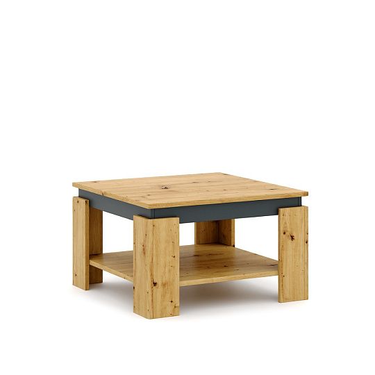 TRENDY AGATA konferenční stolek, čtverec, dub artisan/antracit