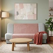 ALASKA pohovka, světle šedá/starorůžová Run Again 61