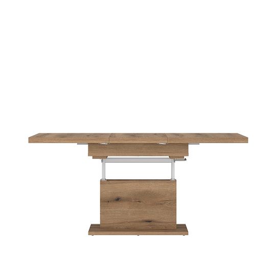 CORTI 14 zvedací konferenční stolek s rozkladem, dub pobřežní