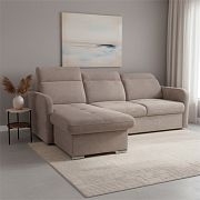 EMPIRIO rohová sedací souprava, univerzální, světle hnědá Storm 09