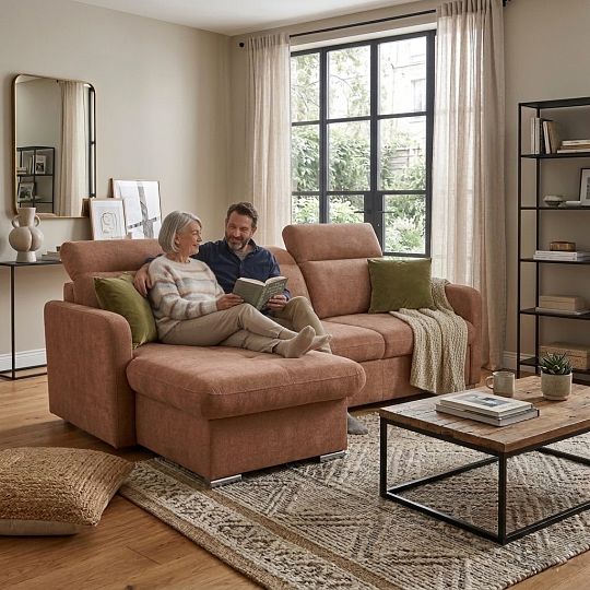 EMPIRIO rohová sedací souprava, univerzální, terracota Storm 54