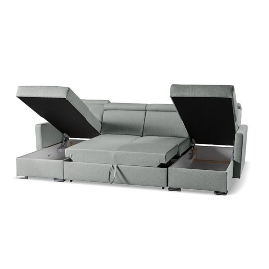SANTORINI sedací souprava do U, OTT2OTT, univerzální, šedá Wind 89