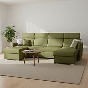 SANTORINI sedací souprava do U, OTT2OTT, univerzální, olivová Wind 34