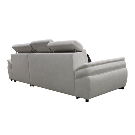 PLAZA rohová sedací souprava, levá, bílá popelavá Curio 02