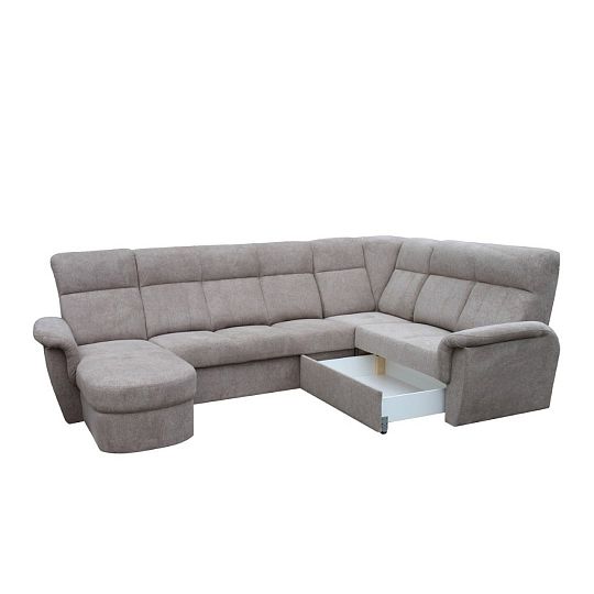 MODENA sedací souprava do U levá, hnědá Aragon 20