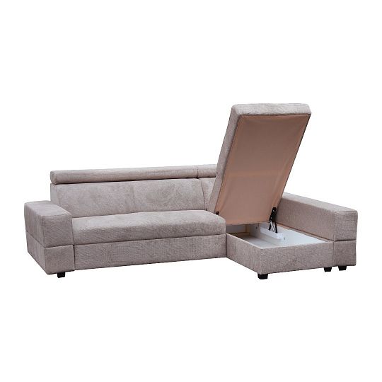 CAIRO rohová sedací souprava, levá, hnědá/smetanová Aragon 20