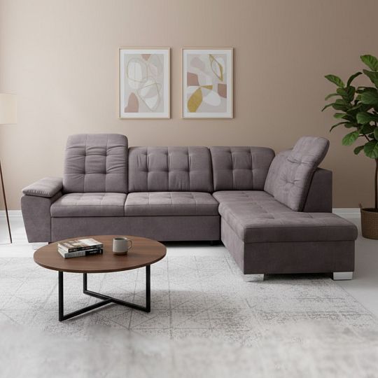 KARETA sedací souprava, levá, tmavě šedá Castel 93