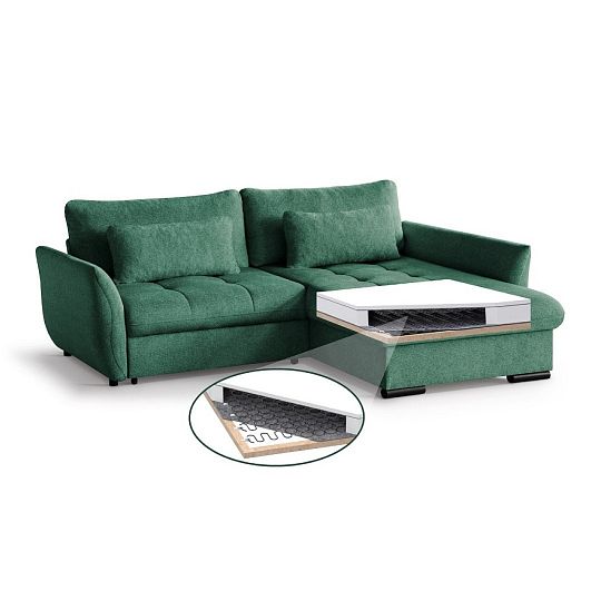 CANDY NEW rohová sedací souprava levá, zelená Bubble 12