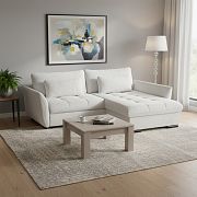 CANDY NEW rohová sedací souprava levá, sněhobílá Bubble 01