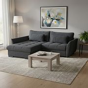 CANDY NEW rohová sedací souprava pravá, černá Bubble 17