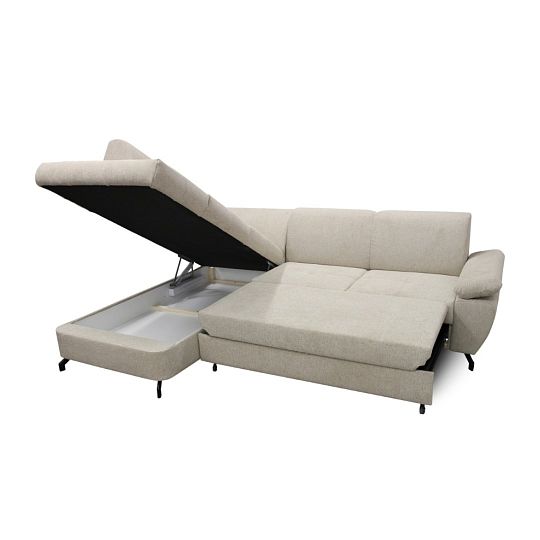 CORIAL rohová sedací souprava, pravá, smetanová Aragon 03