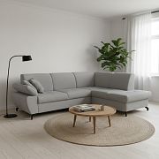 CORIAL rohová sedací souprava, levá, šedá Aragon 90