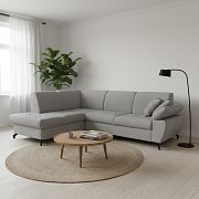 CORIAL rohová sedací souprava, pravá, šedá Aragon 90