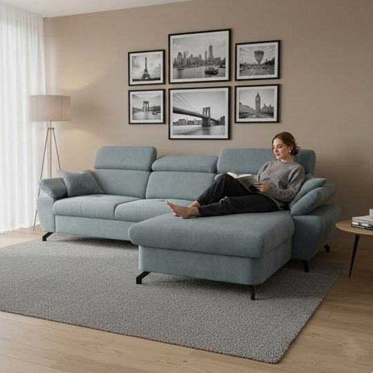 OPTIMAL II TRENDY rohová sedací souprava, levá, zelenkavá Bubble 13