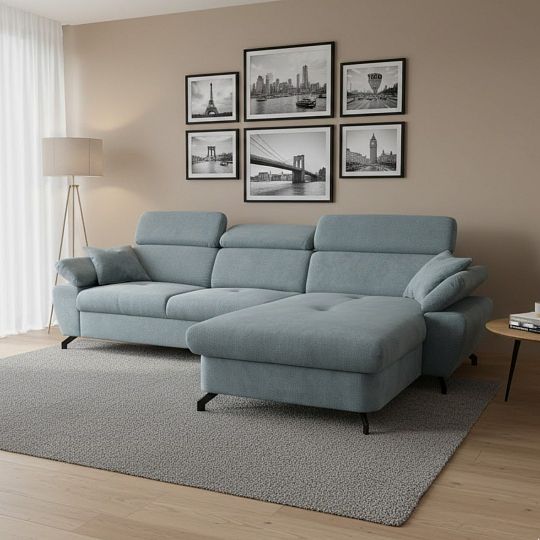 OPTIMAL II TRENDY rohová sedací souprava, levá, zelenkavá Bubble 13