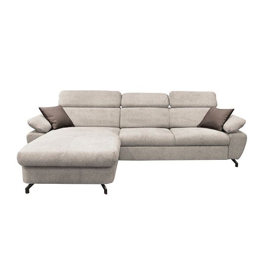 OPTIMAL II TRENDY rohová sedací souprava pravá, bílá káva Bubble 02