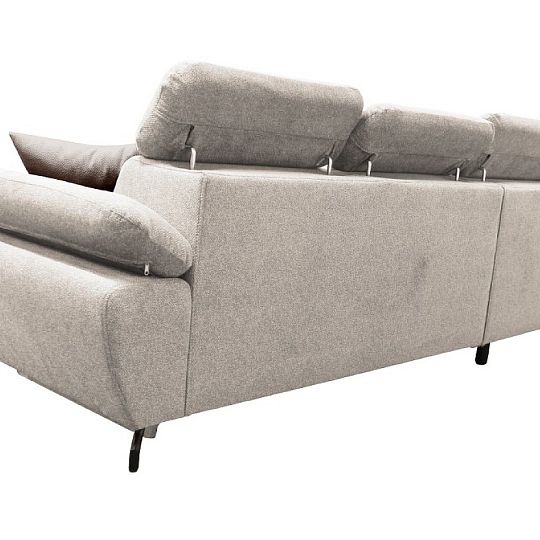 OPTIMAL II TRENDY rohová sedací souprava pravá, bílá káva Bubble 02