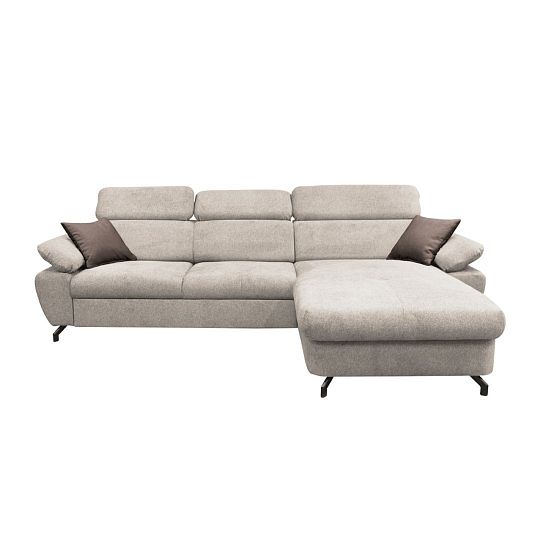 OPTIMAL II TRENDY rohová sedací souprava levá, bílá káva Bubble 02