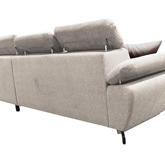 OPTIMAL II TRENDY rohová sedací souprava levá, bílá káva Bubble 02