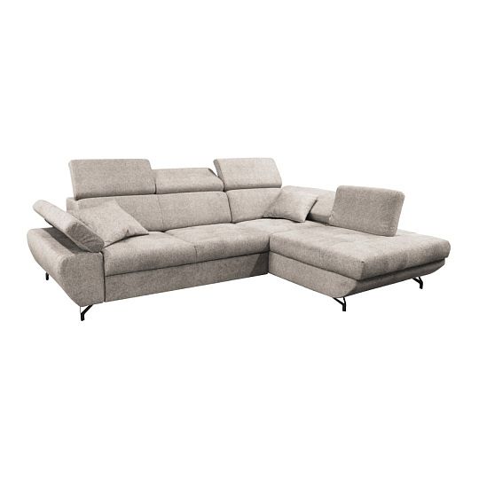 DABLIN CLASIC rohová sedací souprava, levá, bílá káva Bubble 2