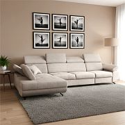 DABLIN MAXI rohová sedací souprava, pravá, bílá káva Bubble 03