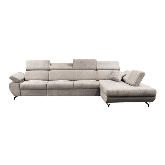 DABLIN MAXI rohová sedací souprava, levá, bílá káva Bubble 03