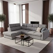 CUBE sedací souprava, pravá, šedá Aragon 93