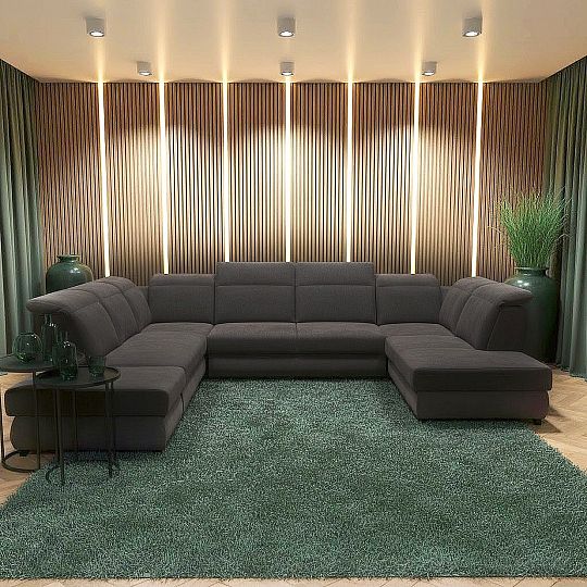 IRIS sedací souprava do U, levá, grafitová Aragon 97