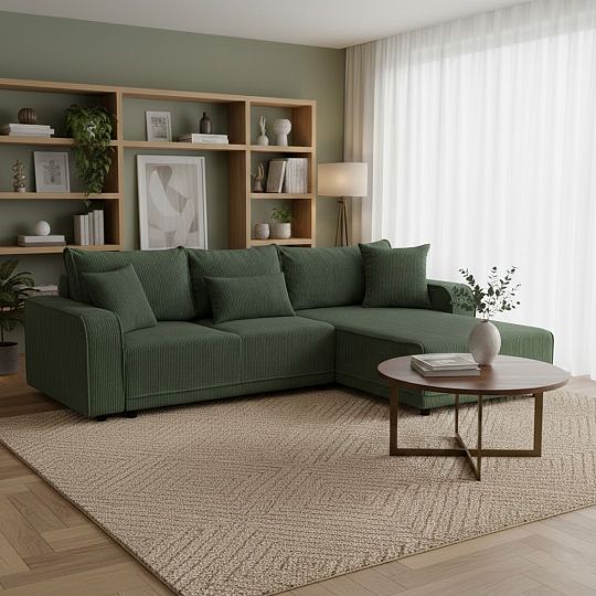 PIREUS rohová sedací souprava UNI, zelená Poso 14