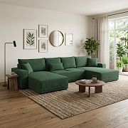 PIREUS sedací souprava do U, univerzální, zelená Poso 14