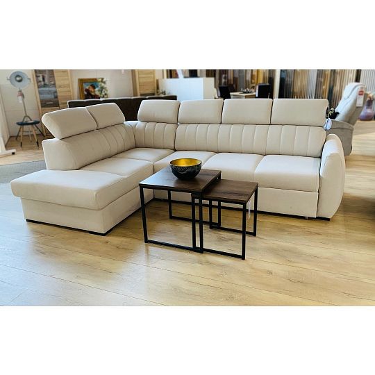 CUBE sedací souprava, pravá, smetanová Castel 03