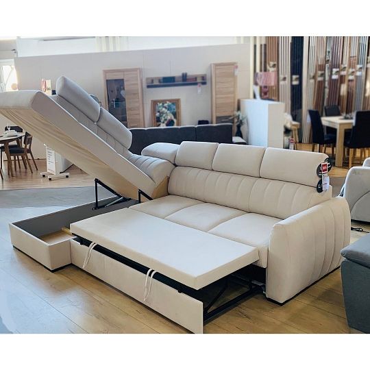 CUBE sedací souprava, pravá, smetanová Castel 03