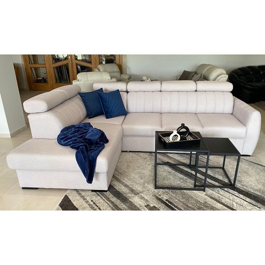 CUBE sedací souprava, pravá, smetanová Castel 03