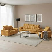 SIESTA sedací souprava 3R+2+1, hořčicová Bankok Mostaza