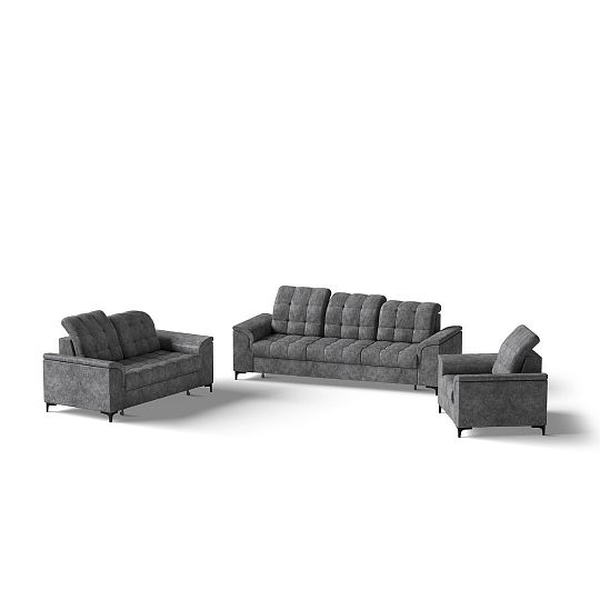 SIESTA sedací souprava 3R+2+1, šedá Bankok Ash