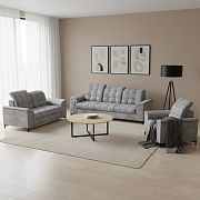 SIESTA sedací souprava 3R+2+1, světle šedá Bankok Fog