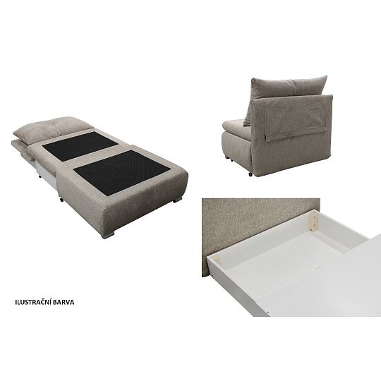 LINDA 1 rozkládací pohovka, zelená Aragon 39