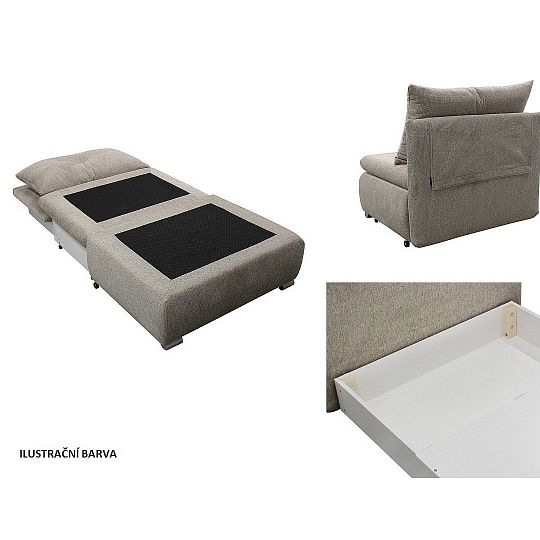 LINDA 1 rozkládací pohovka, antracitová Aragon 97