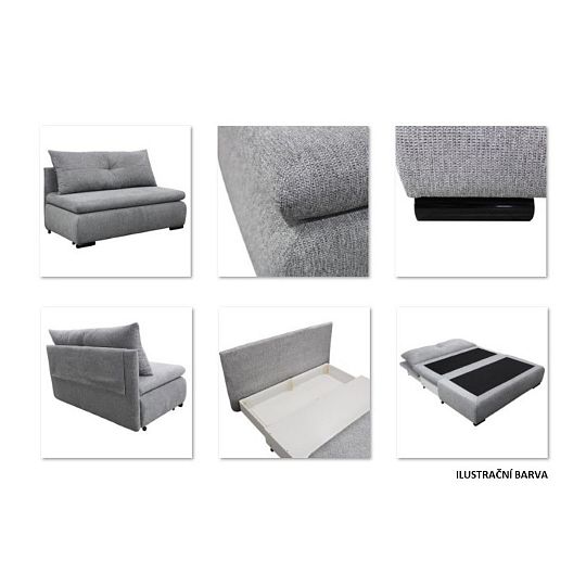 LINDA 2 rozkládací pohovka, hořčicová Poso 01