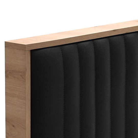 PERLA NEW manželská postel + matrace a topper, 180 cm, černá