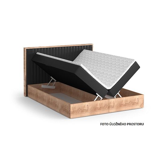 PERLA NEW manželská postel + matrace a topper, 180 cm, šedá