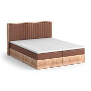 PERLA NEW manželská postel + matrace a topper, 180 cm, terracota