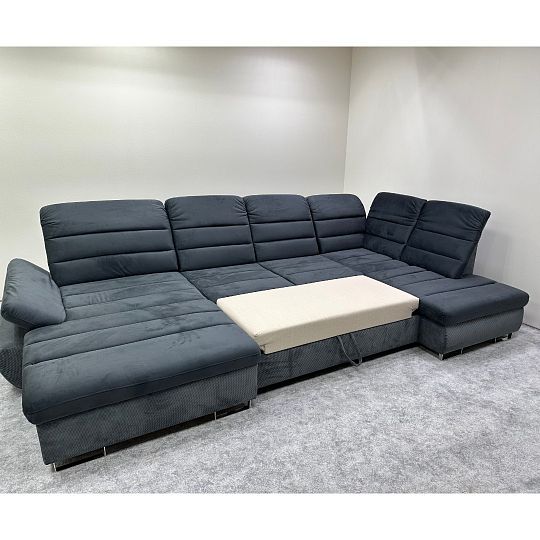 ROMANTIKA sedací souprava do U, levá, tmavě šedá Manila 19