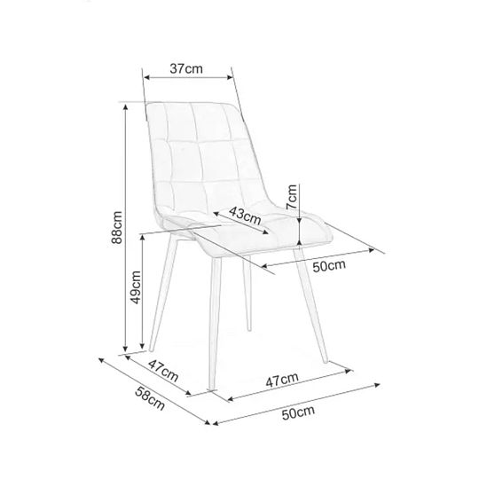 CHICAGO VELVET jídelní židle, zelená