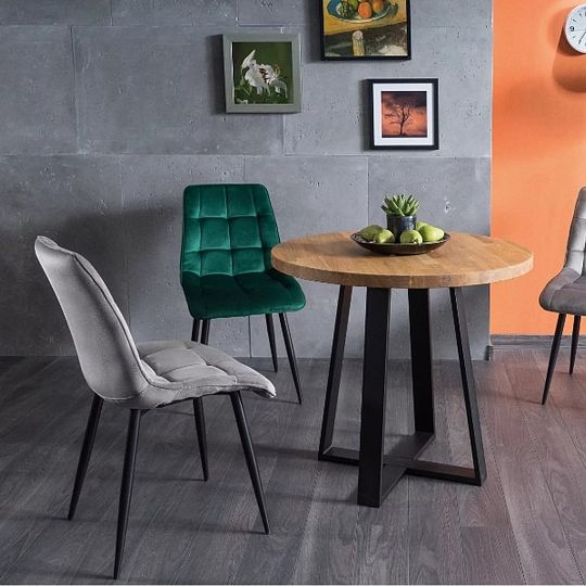 CHICAGO VELVET jídelní židle, zelená