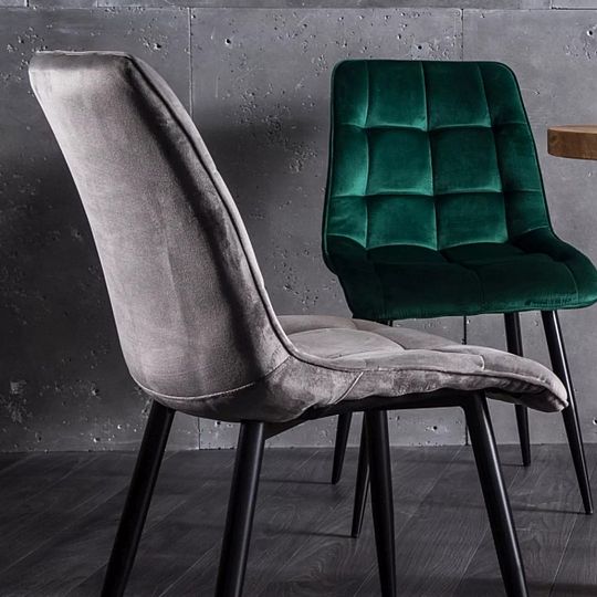 CHICAGO VELVET jídelní židle, zelená