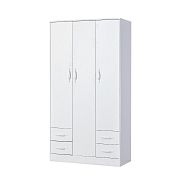PRESTIGE NEW 01 šatní skříň, bílá/bílá/úchyt bílá