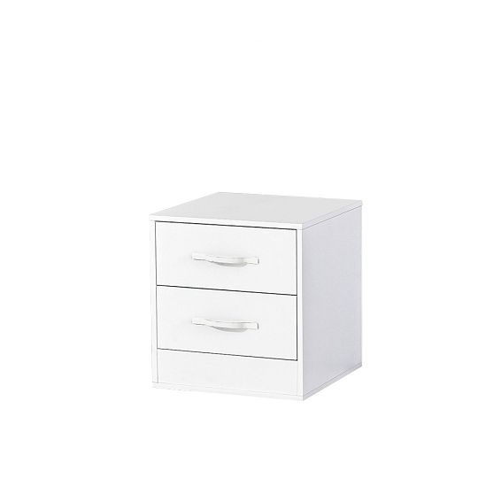 PRESTIGE NEW 05 noční stolek, bílá/bílá/úchyt bílá